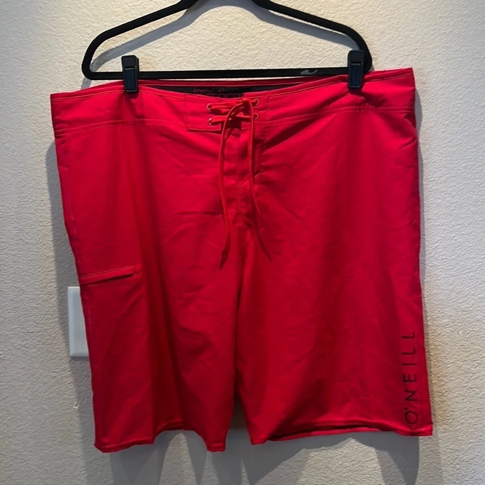 O’Neill Men’s HyperFreak Red Board Shorts Lifeguard Shorts Size 42 or XL